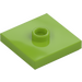 LEGO Lime Plate 2 x 2 with Groove and 1 Center Stud (23893 / 87580)