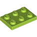 LEGO Citron vert assiette 2 x 3 (3021)