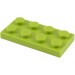 LEGO Limette Platte 2 x 4 (3020)