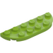 LEGO Lime Plate 2 x 6 with Rounded Corners (18980)