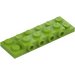 LEGO Lime Plate 2 x 6 x 0.7 with 4 Studs on Side (72132 / 87609)