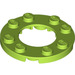 LEGO Lime Plate 4 x 4 Round with Cutout (11833 / 28620)