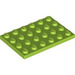 LEGO Lime Plate 4 x 6 (3032)