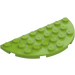 LEGO Lime Plate 4 x 8 Round Half Circle (22888)