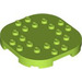 LEGO Lime Plate 6 x 6 x 0.7 Round Semicircle (66789)