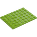 LEGO Lime Plate 6 x 8 (3036)