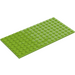 LEGO Lime Plate 8 x 16 (92438)