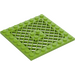 LEGO Lime Plade 8 x 8 med Grille (Hul i centrum) (4047 / 4151)