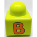 LEGO Lime Primo Brick 1 x 1 with &quot;B&quot; and Horse Body (back with tail) (31000)
