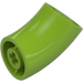 LEGO Lime Round Brick with Elbow (Shorter) (1986 / 65473)