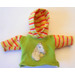 LEGO Lime Scala Clothes Female Sweater with Striped Hood and Sleeves and Horse Decoration on Front
