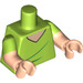 LEGO Chaux Shaggy Torse avec Light Flesh Bras avec Court Lime Sleeves et Light Flesh Mains (973 / 16360)