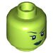 LEGO Lime She-Hulk, Green Minifigure Head (Recessed Solid Stud) (3626 / 29944)