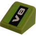 LEGO Lime Slope 1 x 1 (31°) with V8 (Left) Sticker (50746)