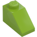 LEGO Lime Backe 1 x 2 (45°) (3040 / 6270)