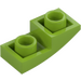 LEGO Lime Slope 1 x 2 Curved Inverted (24201)