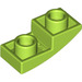 LEGO Limette Steigung 1 x 2 Gebogen Invertiert (24201)