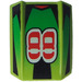 LEGO Lime Skråning 1 x 2 x 2 Buet med &quot;88&quot; (30602 / 43384)