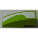 LEGO Lime Slope 1 x 3 Curved with Lime and White Pattern (Right) Sticker (50950)