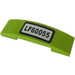LEGO Lime Slope 1 x 4 Curved Double with LF60055 License Plate Sticker (93273)