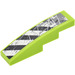 LEGO Lime Slope 1 x 4 Curved with Black and white stripes (Left) Sticker (11153)