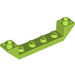 LEGO Lime Slope 1 x 6 (45°) Double Inverted with Open Center (52501)