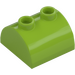 LEGO Lime Slope 2 x 2 Curved with 2 Studs on Top (30165)