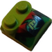 LEGO Chaux Pente 2 x 2 x 0.7 Incurvé avec Lime &#039;m&#039; sans extrémité incurvée (41855)