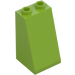 LEGO Citron Vert Pente 2 x 2 x 3 (75°) Tenons creux, surface rugueuse (3684 / 30499)