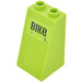LEGO Lime Slope 2 x 2 x 3 (75°) with &#039;BIKE&#039; Sticker Hollow Studs, Rough Surface (3684)