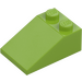 LEGO Lime Slope 2 x 3 (25°) with Rough Surface (3298)