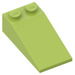 LEGO Lime Slope 2 x 4 (18°) (30363)