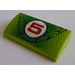 LEGO Lime Slope 2 x 4 Curved with &#039;5&#039; and Scales Sticker with Bottom Tubes (88930)