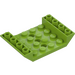 LEGO Lime Slope 4 x 6 (45°) Double Inverted with Open Center with 3 Holes (30283 / 60219)