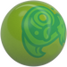 LEGO Lime Technic Ball with Green Swirls (18384 / 107311)