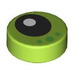 LEGO Lime Tile 1 x 1 Round with Eye with Dots (35380)