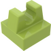 LEGO Lime Tile 1 x 1 with Clip (No Cut in Center) (2555 / 12825)