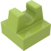 LEGO Limoen Tegel 1 x 1 met Klem (Geen snede in het midden) (2555 / 12825)