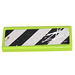 LEGO Lime Tile 1 x 3 with Danger Stripes and Scratches Right Sticker (63864)