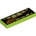 LEGO Lime Tile 1 x 3 with Mouth with Teeth and Tongue (39858 / 63864)
