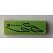 LEGO Lime Tile 1 x 3 with Power and flames left side Sticker (63864)