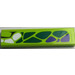 LEGO Lime Tile 1 x 4 with Dark Green, Dark Purple and White Scales Pattern Right Sticker (2431)