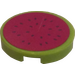 LEGO Lime Tile 2 x 2 Round with Cut Watermelon Sticker with Bottom Stud Holder (14769)