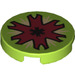 LEGO Lime Tile 2 x 2 Round with Insect Mouth with &quot;X&quot; Bottom (4150 / 13098)