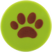 LEGO Lime Tile 2 x 2 Round with Paw Print with &quot;X&quot; Bottom (4150 / 95294)