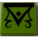 LEGO Lime Tile 2 x 2 with Triangle, Diamond and Scrollwork Sticker with Groove (3068)