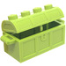 LEGO Lime Treasure Chest with Lid (Cerniera spessa con slot nella parte posteriore)