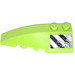 LEGO Lime Wedge 2 x 6 Double Left with Danger Stripes and Scratches Sticker (41748)