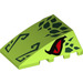 LEGO Lime Wedge 4 x 4 Triple Curved without Studs with Snake Head with Red Eyes (47753)