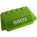 LEGO Lime Wedge 4 x 6 Curved with &quot;60121&quot; Sticker (52031)